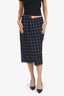Monse Denim/Black Check Deconstructed Pencil Skirt Size 4