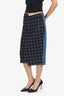 Monse Denim/Black Check Deconstructed Pencil Skirt Size 4