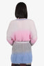 Rose Carmine Pastel Mohair Embellished Belted Cardigan Size S