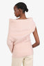 Sportmax Baby Pink Mohair Pull Down Neck One Sleeve Sweater Size M