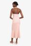 Sportmax Baby Pink Cashmere Halter Neck Top + Midi Skirt Size M