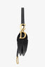 Christian Dior Black Leather Saddle Bag With Strap
