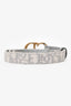 Christian Dior Grey Oblique GHW 'CD' Thin Belt Size 83