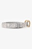 Christian Dior Grey Oblique GHW 'CD' Thin Belt Size 83