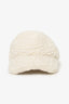 Prada White Wool Teddy Baseball Cap Size L