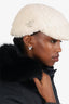 Prada White Wool Teddy Baseball Cap Size L