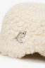 Prada White Wool Teddy Baseball Cap Size L