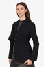 Jacquemus Black Wool Scrunched Detail Blazer Size 36