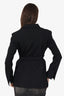 Jacquemus Black Wool Scrunched Detail Blazer Size 36