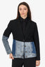 Desigual Black/Denim Single Breasted Blazer Size 42