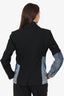 Desigual Black/Denim Single Breasted Blazer Size 42
