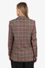 Zadig & Voltaire Brown/Pink Wool Check Blazer Size 36