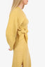 Nanauska Mustard Yellow One Sleeve Midi Dress Size S