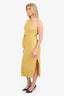 Nanauska Mustard Yellow One Sleeve Midi Dress Size S