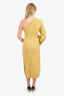 Nanauska Mustard Yellow One Sleeve Midi Dress Size S