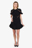 Zimmermann Black Eyelet Lace Puff Sleeve Mini Dress Size 2