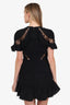 Zimmermann Black Eyelet Lace Puff Sleeve Mini Dress Size 2