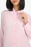The Kooples Baby Pink Silk Button Down Blouse Size 1