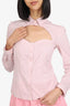 Fleur Du Mal Pink Sweetheart Neck Shirt Size 6
