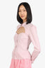 Fleur Du Mal Pink Sweetheart Neck Shirt Size 6