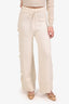 Rebecca Taylor Cream Wool Knit Wide Leg Pants Size XS
