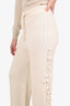 Rebecca Taylor Cream Wool Knit Wide Leg Pants Size XS