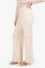 Rebecca Taylor Cream Wool Knit Wide Leg Pants Size XS