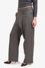 St Agnes Grey Deconstructed Wide Leg Pants Size S