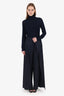 JW Anderson Navy Wool Pinstripe Wide Leg Pants Size 4