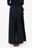 JW Anderson Navy Wool Pinstripe Wide Leg Pants Size 4