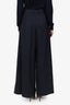 JW Anderson Navy Wool Pinstripe Wide Leg Pants Size 4