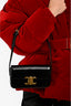 Celine Black Leather Claude Triomphe Shoulder Bag