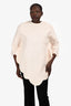Valentino White 'Cady' Scalloped Edge Poncho Top Size 40