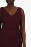 Prada Burgundy Wool Pleated Sleeveless Mini Dress Size 42
