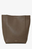 Celine Taupe Leather Small 'Seau Sangle' Bucket Bag