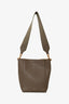 Celine Taupe Leather Small 'Seau Sangle' Bucket Bag