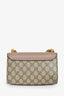 Gucci Beige GG Supreme Pearl Small Padlock Chain Shoulder Bag