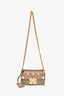 Gucci Beige GG Supreme Pearl Small Padlock Chain Shoulder Bag