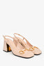 Gucci Beige Leather Horsebit Heels Size 38