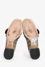 Gucci Brown 'GG' Monogram Pumps with Leather Buckle Size 38