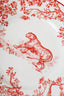Christian Dior Burgundy Toile de Jouy Tiger Dessert Plate
