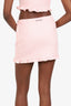 Miu Miu Pink Check Ruffled Mini Skirt Size 40