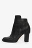 Valentino Black Leather Fringe Ankle Boots Size 38