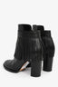 Valentino Black Leather Fringe Ankle Boots Size 38