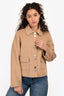 Maje Brown/Gold Button Down Cropped Coat Size 38