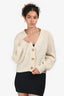 Eleven Six Cream Alpaca Blend Cardigan Sweater Size M/L