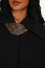 Louis Vuitton Black Wool/Leather Monogram Detail Cape