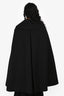 Louis Vuitton Black Wool/Leather Monogram Detail Cape