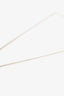 Tiffany & Co. Sterling Silver Blue Double Heart Tag Pendant Necklace