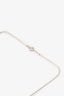 Tiffany & Co. Sterling Silver Blue Double Heart Tag Pendant Necklace